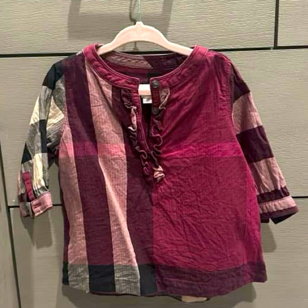 Burberry Toddler Purple Tunic Blouse Size 3T